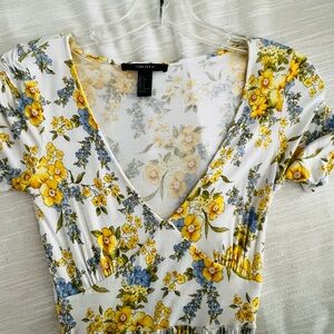 Yellow Sweet Floral Forever 21 dress